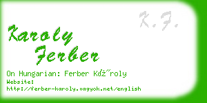 karoly ferber business card